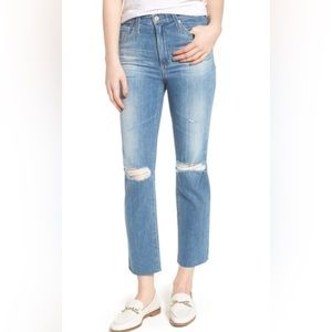 AG Isabelle Jean High-Rise Crop jean in 13 Years Saltwater